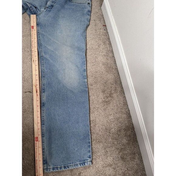 Y2K Denim Skater Streetwear Loose Fit Straight Leg Jeans Men's 34x30 Baggy - Picture 7 of 8